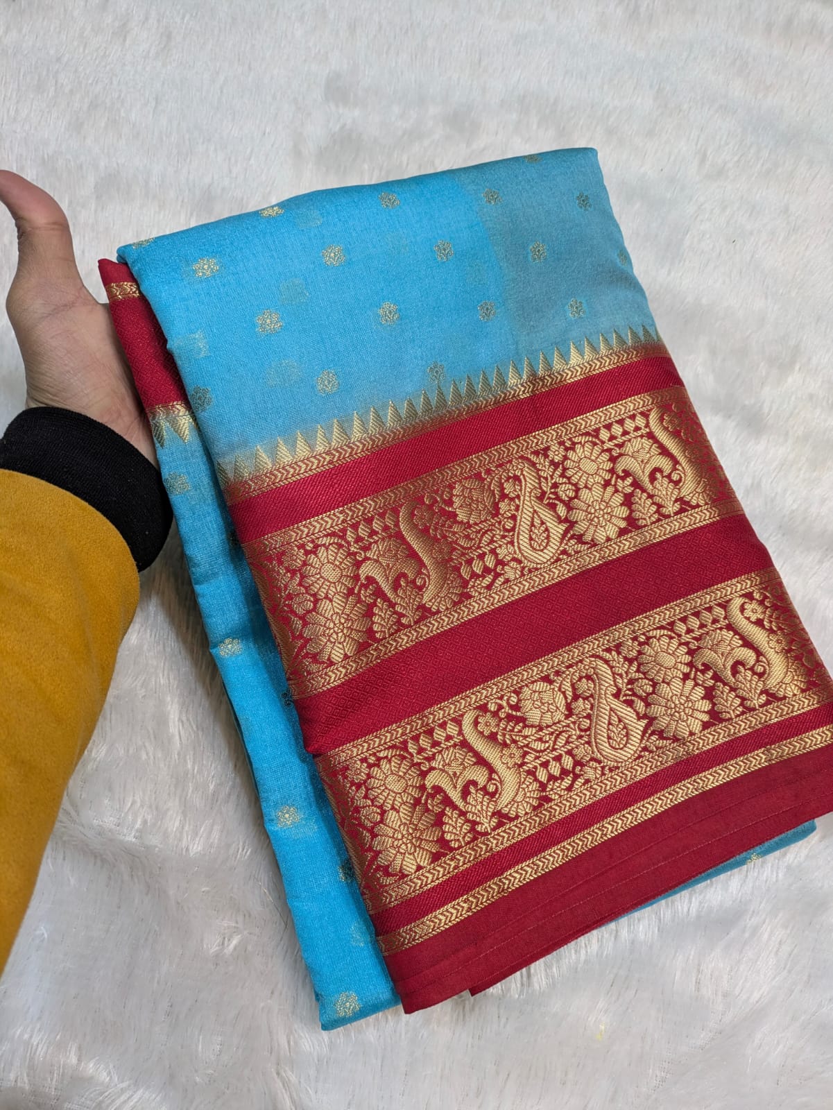 Red Banarasi Warm Silk Double Soft Sarees